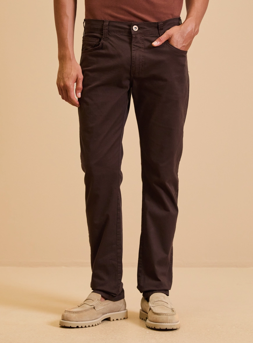 Calça Sarja Masculino - Paul Slim Marrom