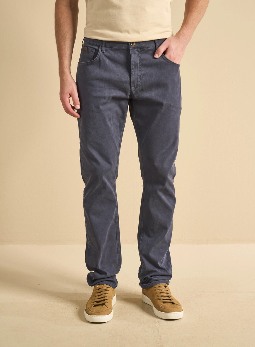 Calça Masculina Sarja Paul Slim Azul