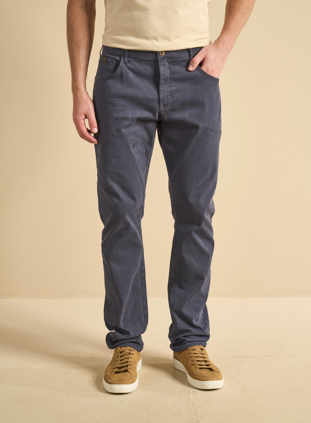 Calça Masculina Sarja Paul Slim Azul 3