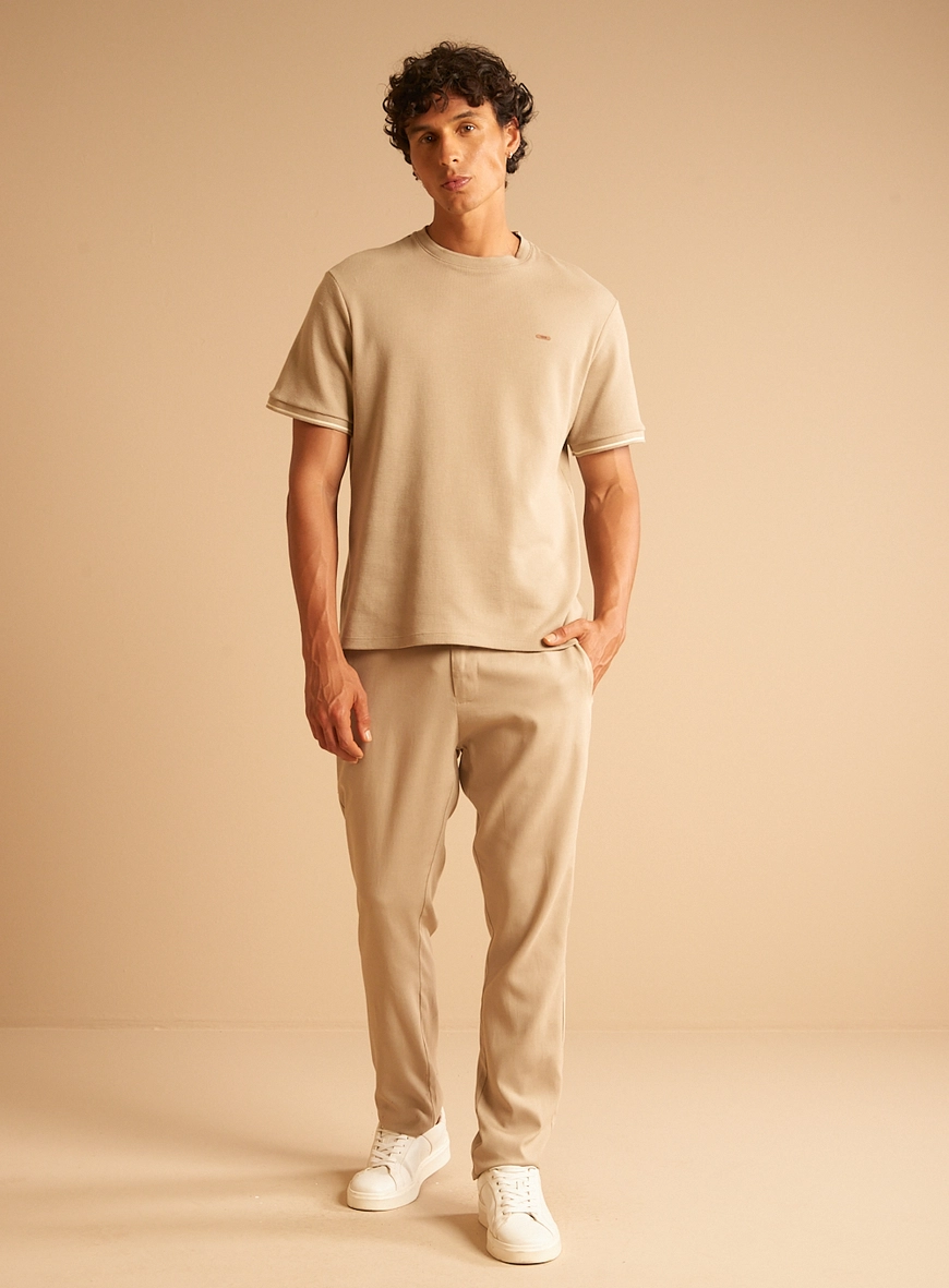 Calça Alfaiataria Masculina - Vitor Bege