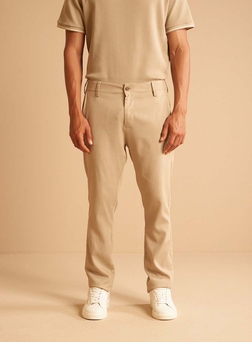Calça Alfaiataria Masculina - Vitor Bege