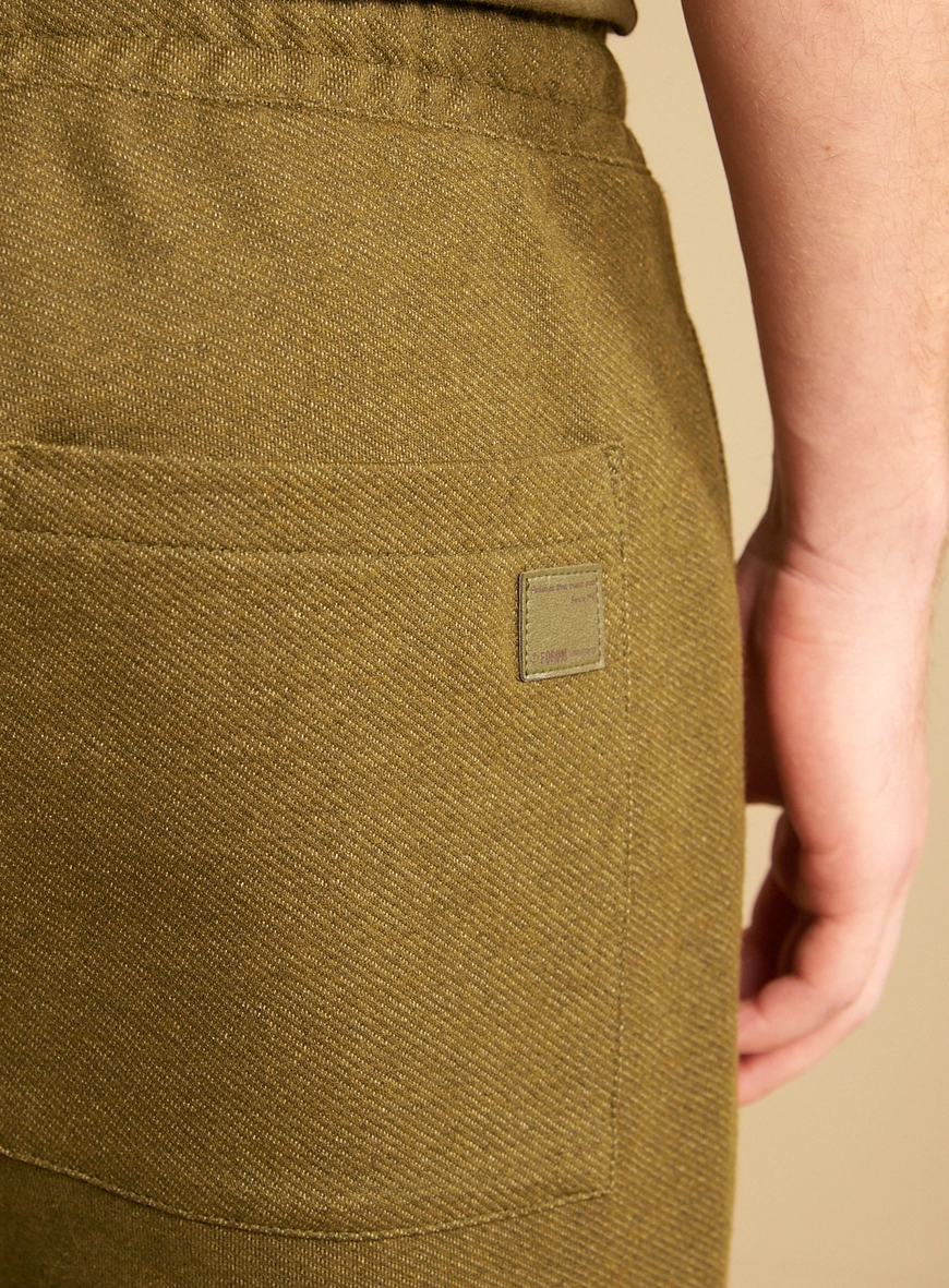 Calça Masculina Texturizada Cós Cadarço - Johann Verde