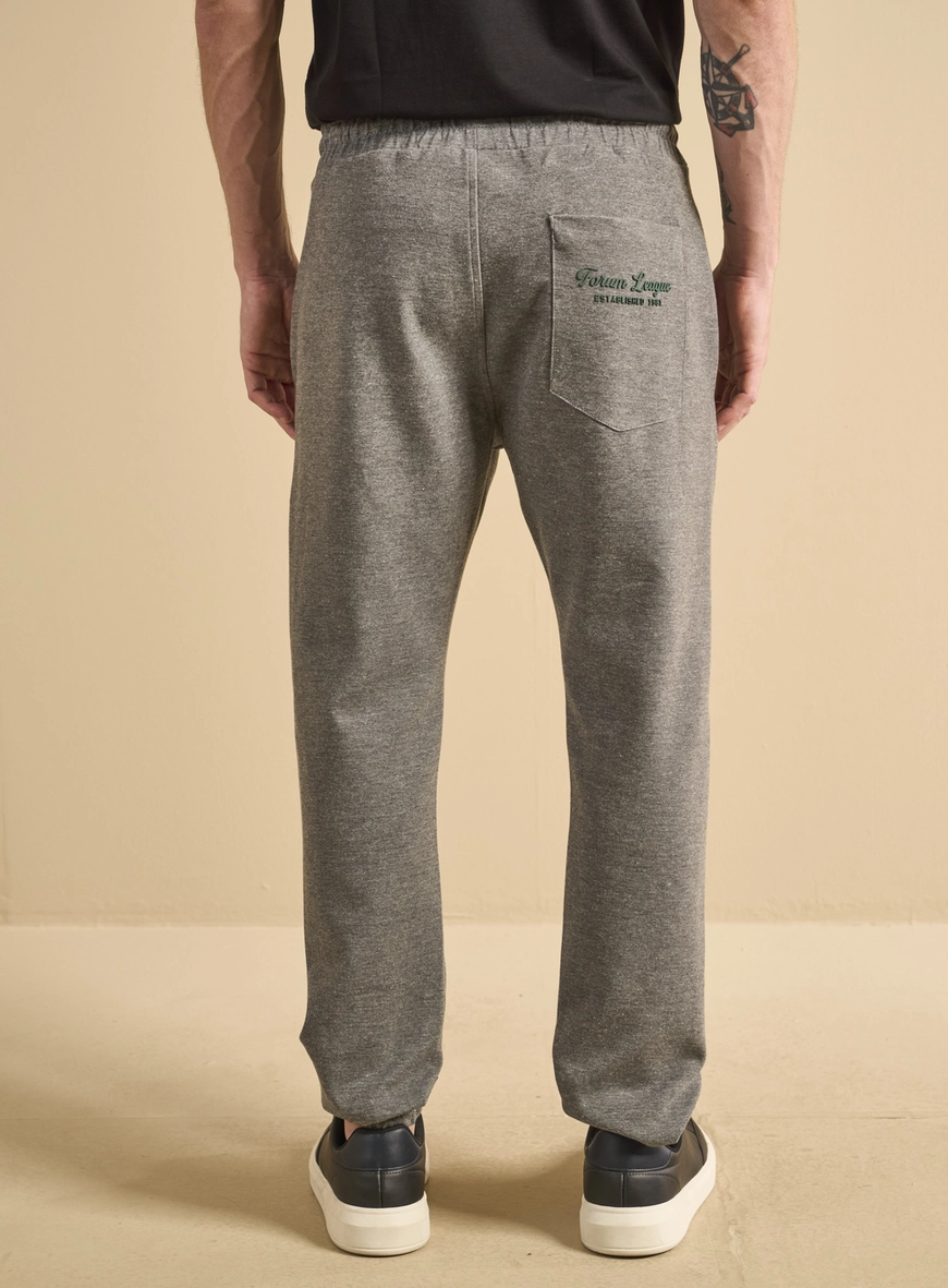 Calça Masculina Jogging Com Cadarço Cinza