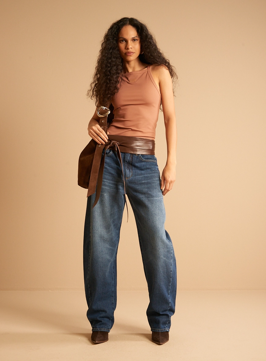 Calça Jeans Feminina Barrel Índigo
