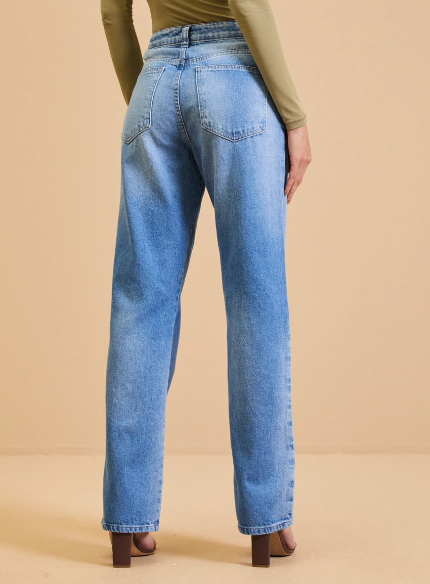 Calça Jeans Feminina - Raquel Wide Leg Índigo