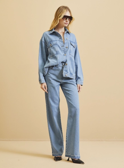 Calça Jeans Feminina Wide Leg - Raquel