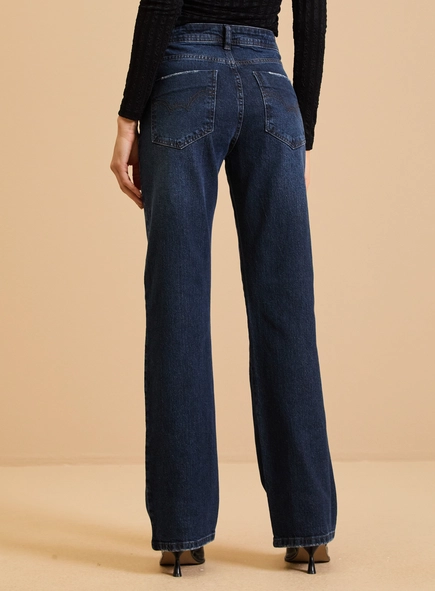 Calça Jeans Feminina - Raquel Wide Leg Stretch