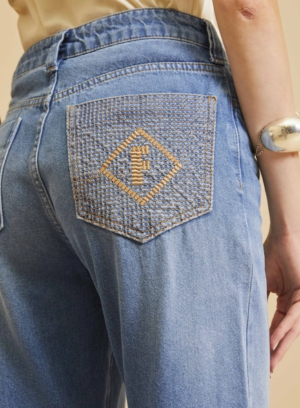 Calça Jeans Feminina - Raquel Wide Leg