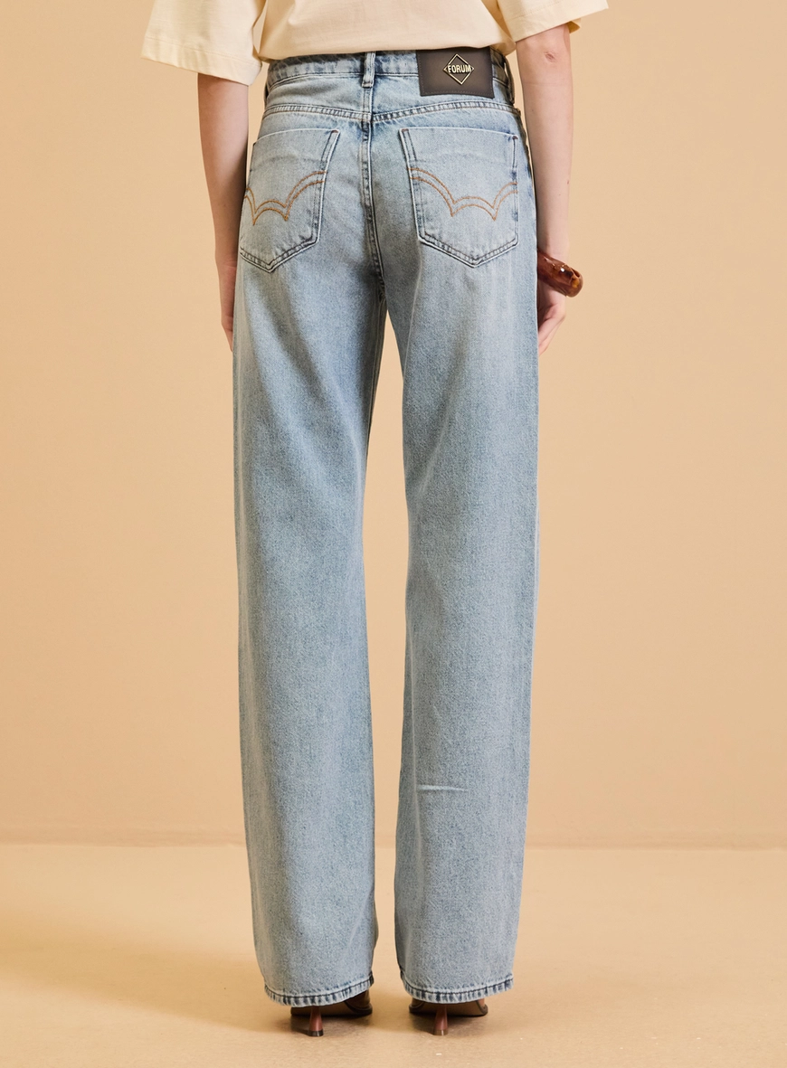 Calça Jeans Feminina - Raquel Wide Leg Índigo