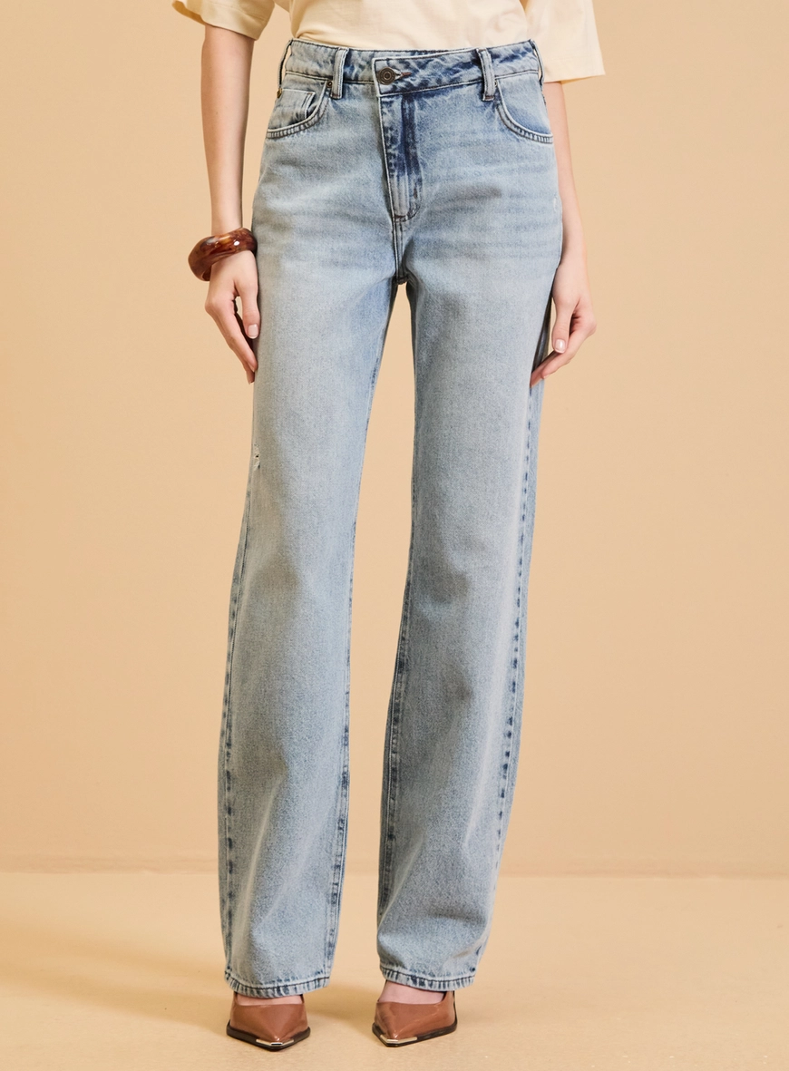 Calça Jeans Feminina - Raquel Wide Leg Índigo
