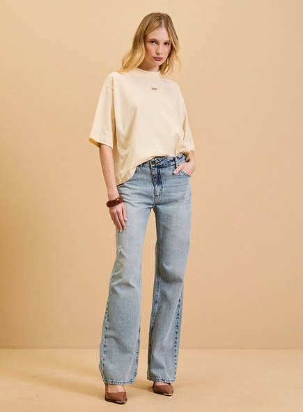 Calça Jeans Feminina - Raquel Wide Leg
