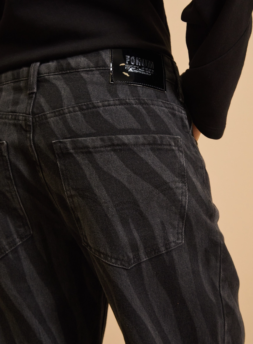 Calça Jeans Feminina New Estampada Indigo Preto
