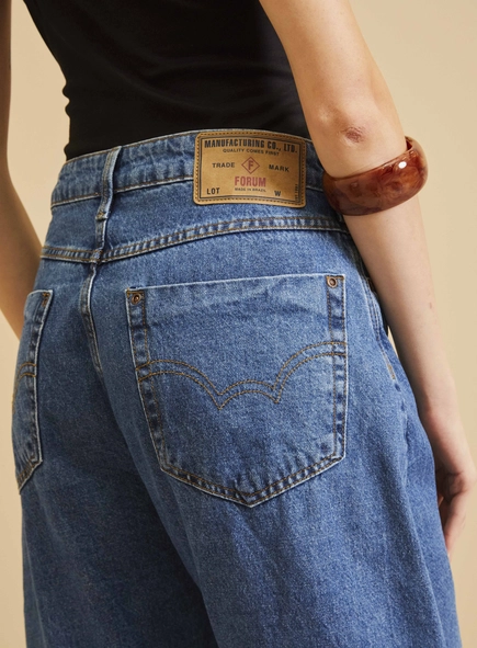 Calça Jeans Feminina Barrel