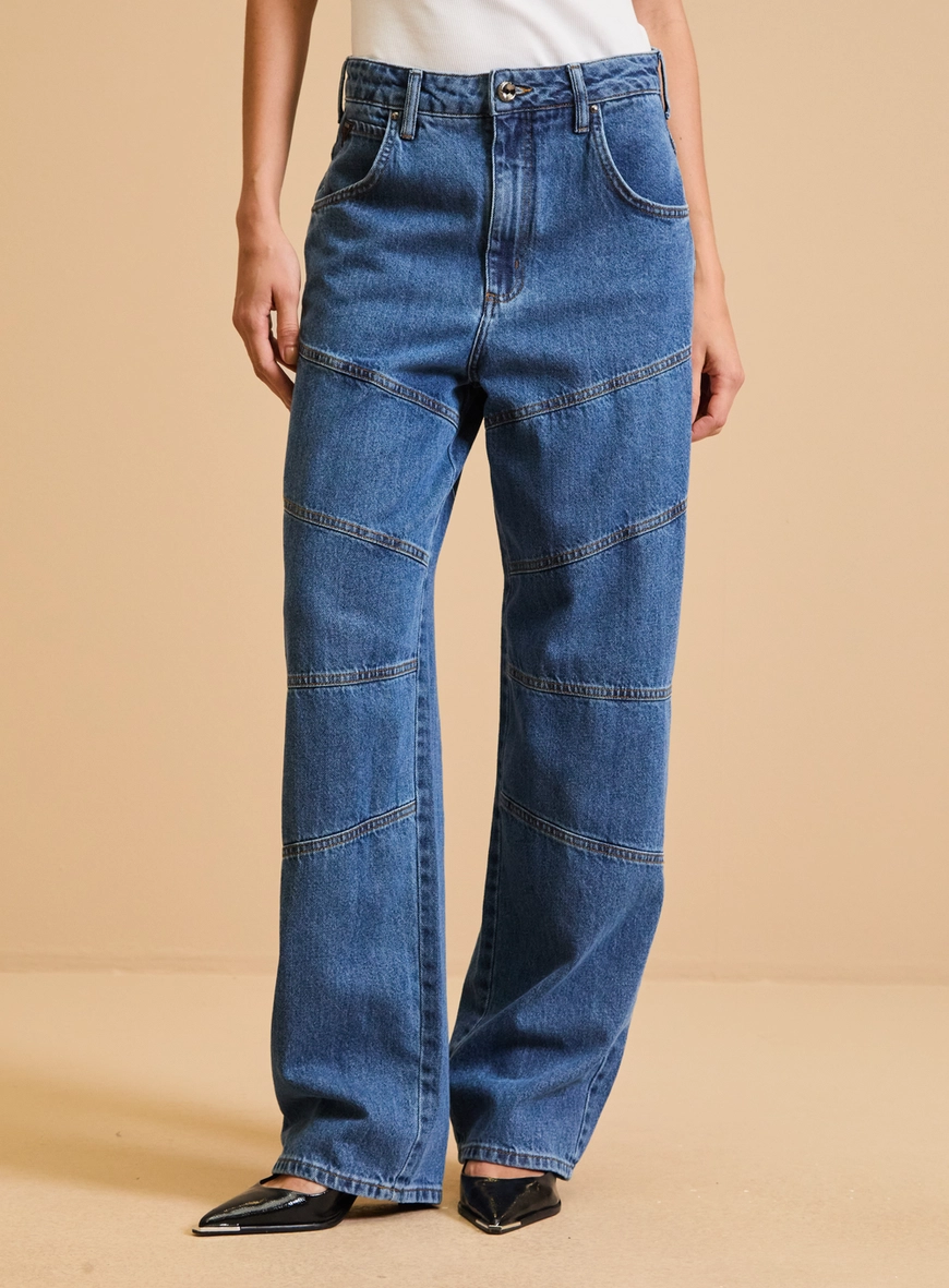 Calça Jeans Feminina Oversized Índigo