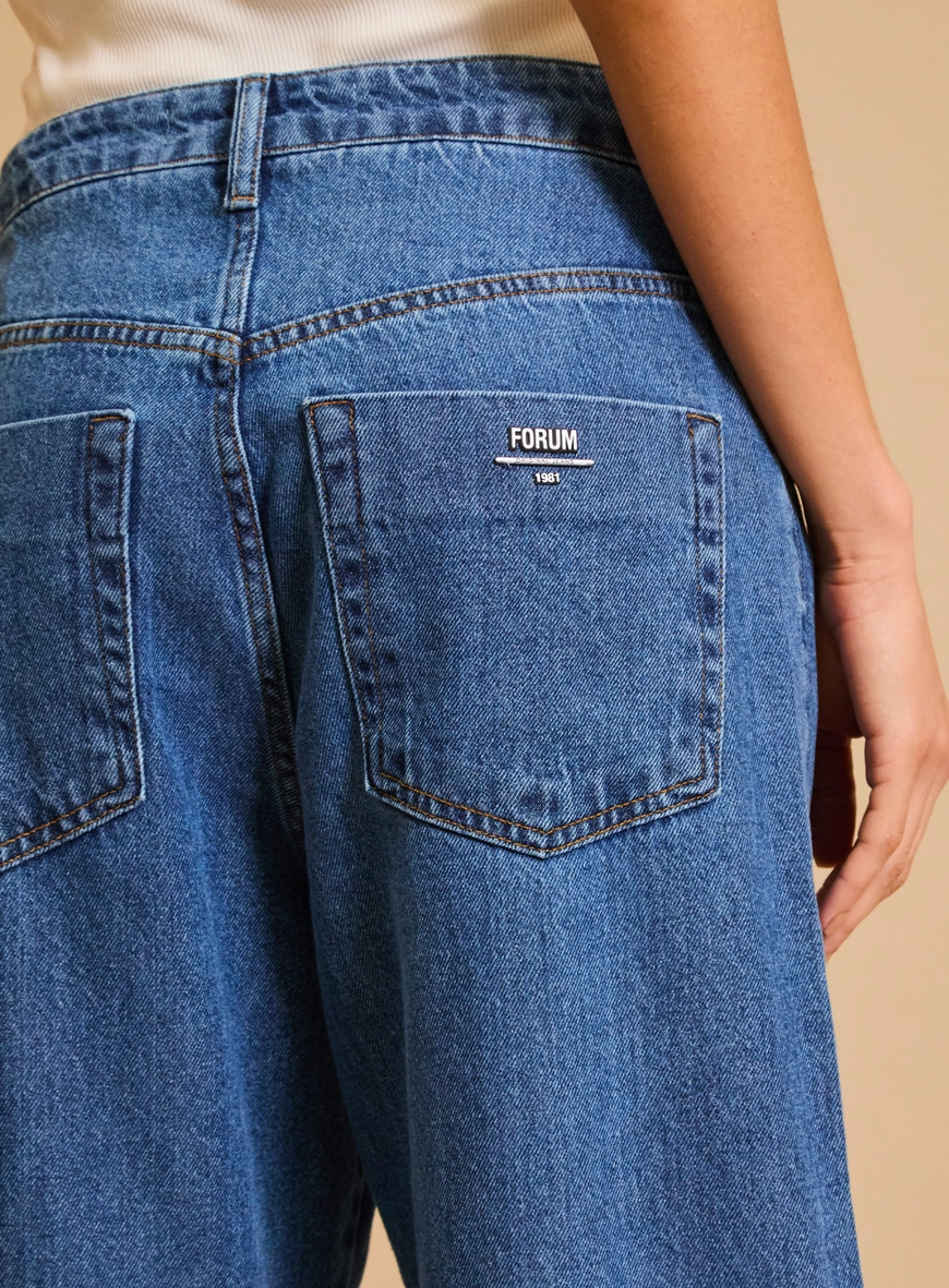 Calça Jeans Feminina Oversized Índigo