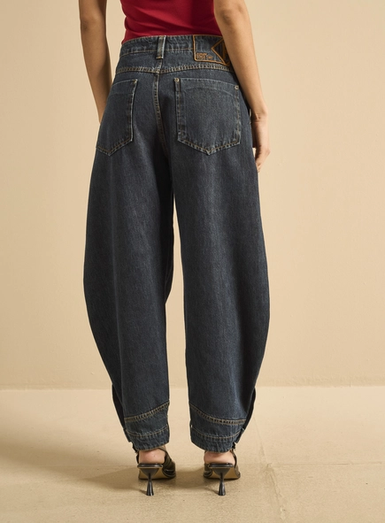 Calça Jeans Feminina Barrel