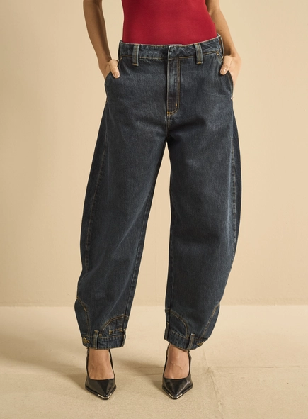Calça Jeans Feminina Barrel
