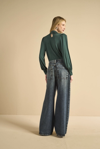 Calça Jeans Feminina Baggy Estonada