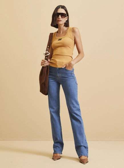 Calça Jeans Feminina - Raquel Wide Leg