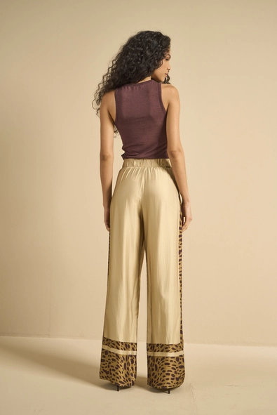 Calça Feminina Pantalona Animal Print