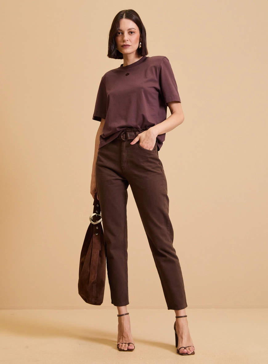 Calça Sarja Feminina - Lola Marrom