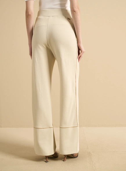 Calça Feminina Canelada Cintura Alta
