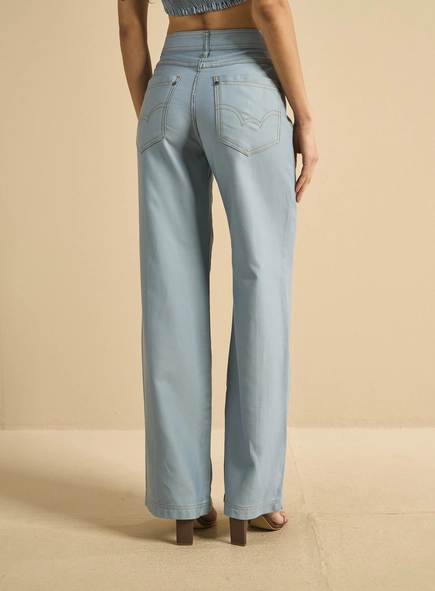 Calça Sarja Feminina Alfaiataria Reta
