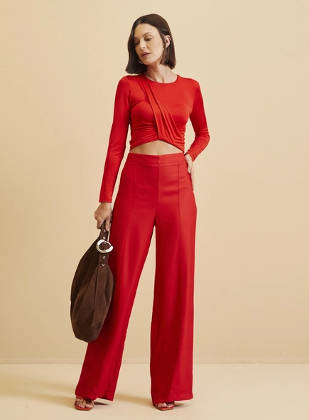 Calça Feminina Reta Ampla