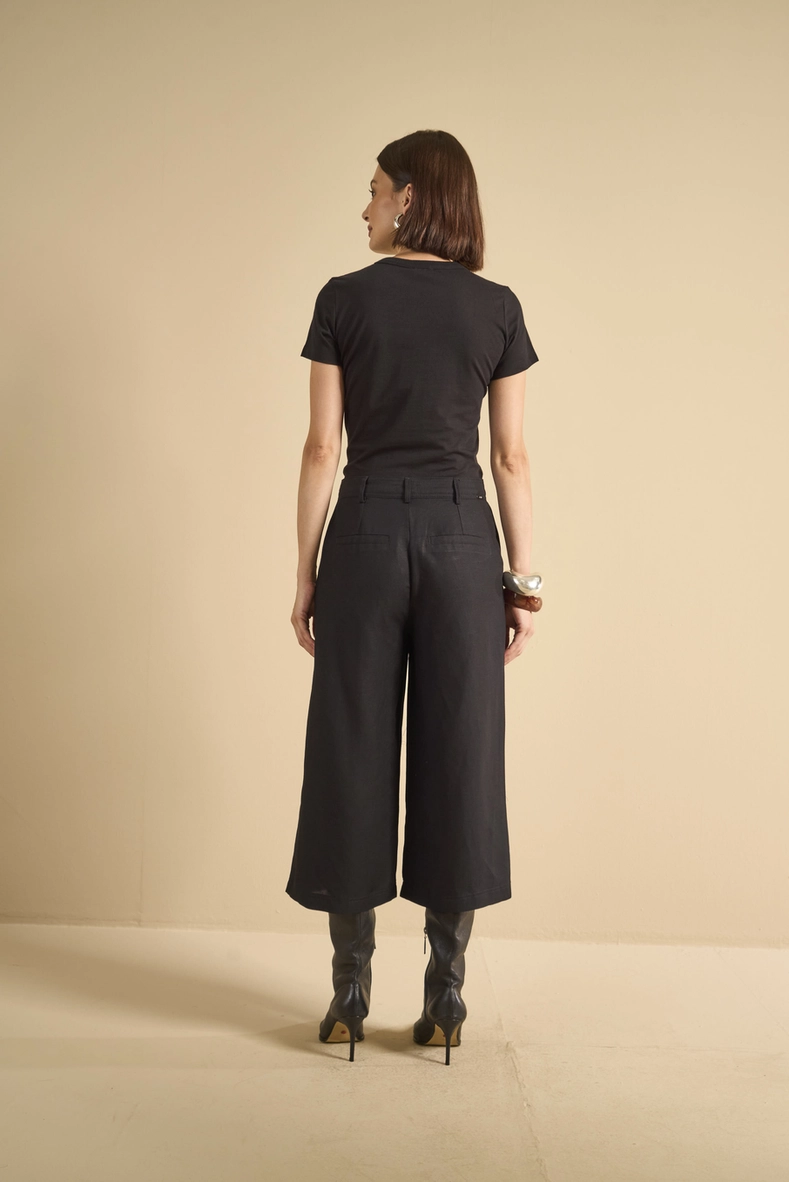 Calça Alfaiataria Feminina Pantalona Preto