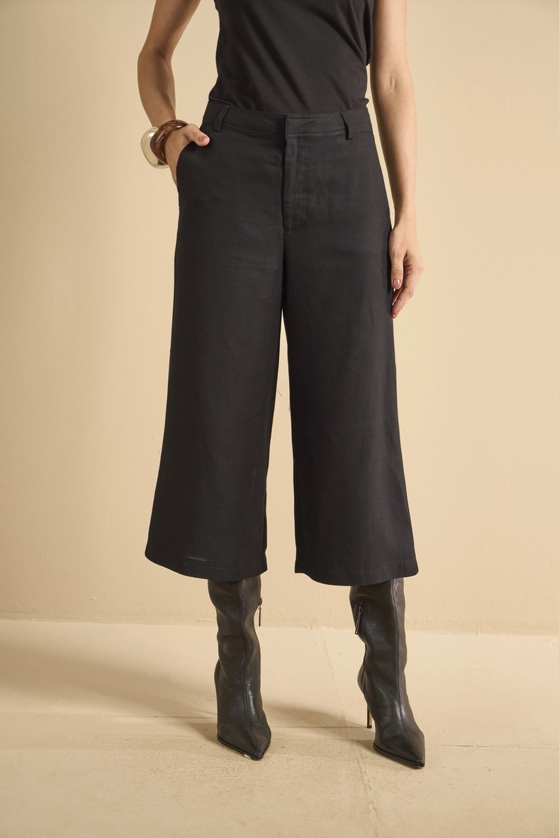 Calça Alfaiataria Feminina Pantalona Preto