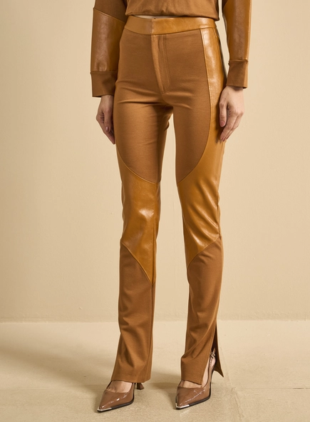 Calça Feminina De Malha Com Pu