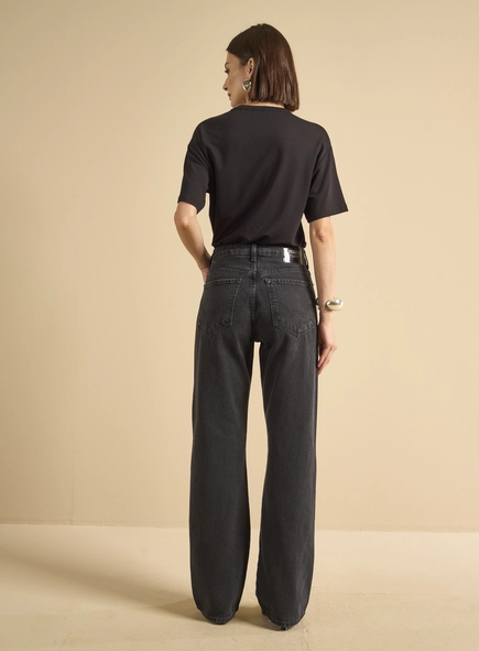 Calça Jeans Com Aplicação - Raquel Wide Leg