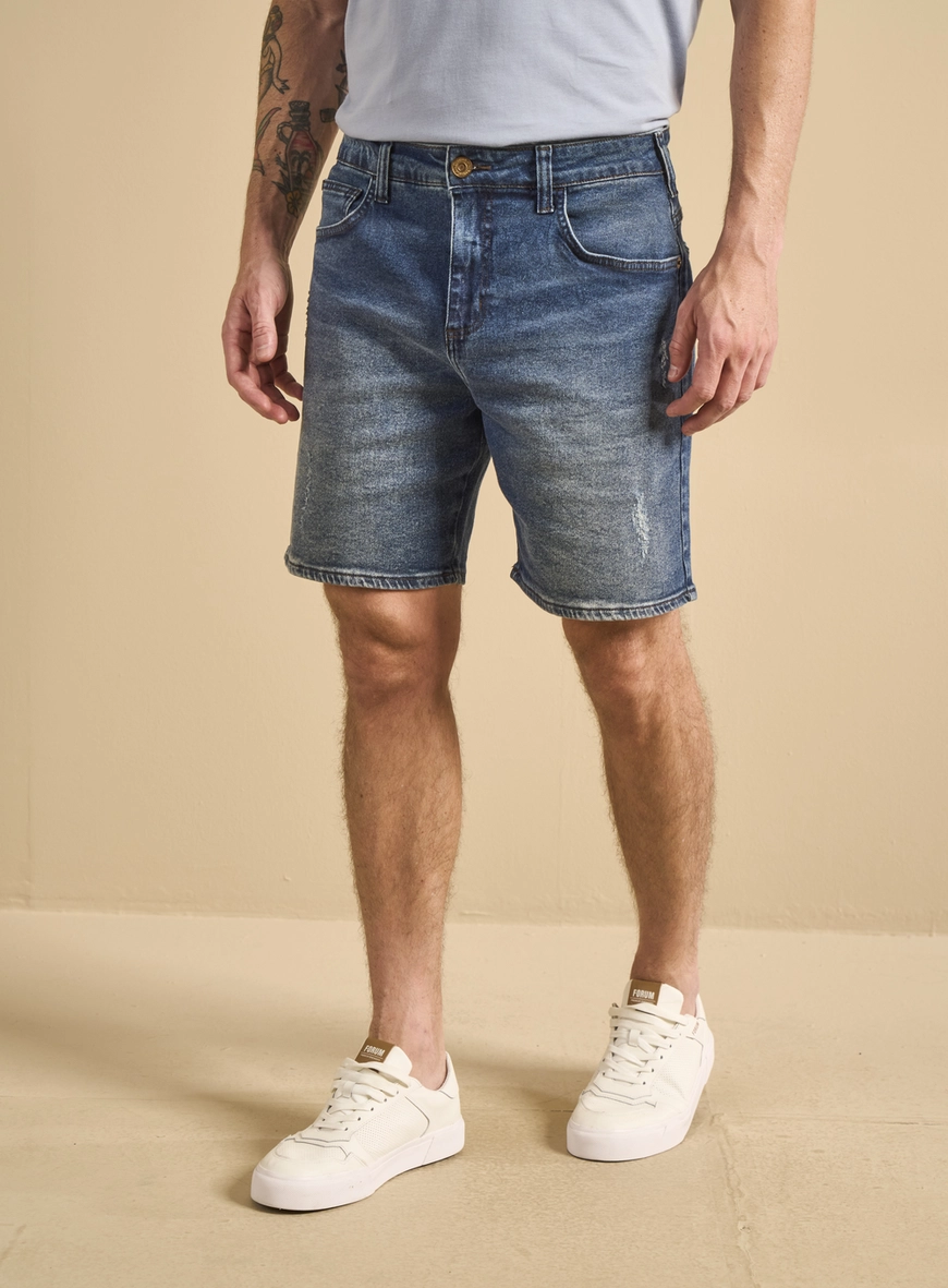 Bermuda Jeans Masculina - Dom Índigo