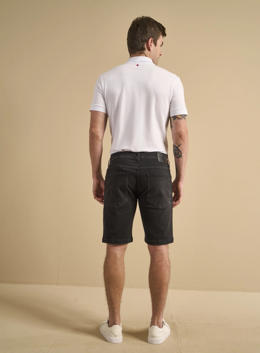 Bermuda Jeans Masculina - Paul Slim Indigo Preto