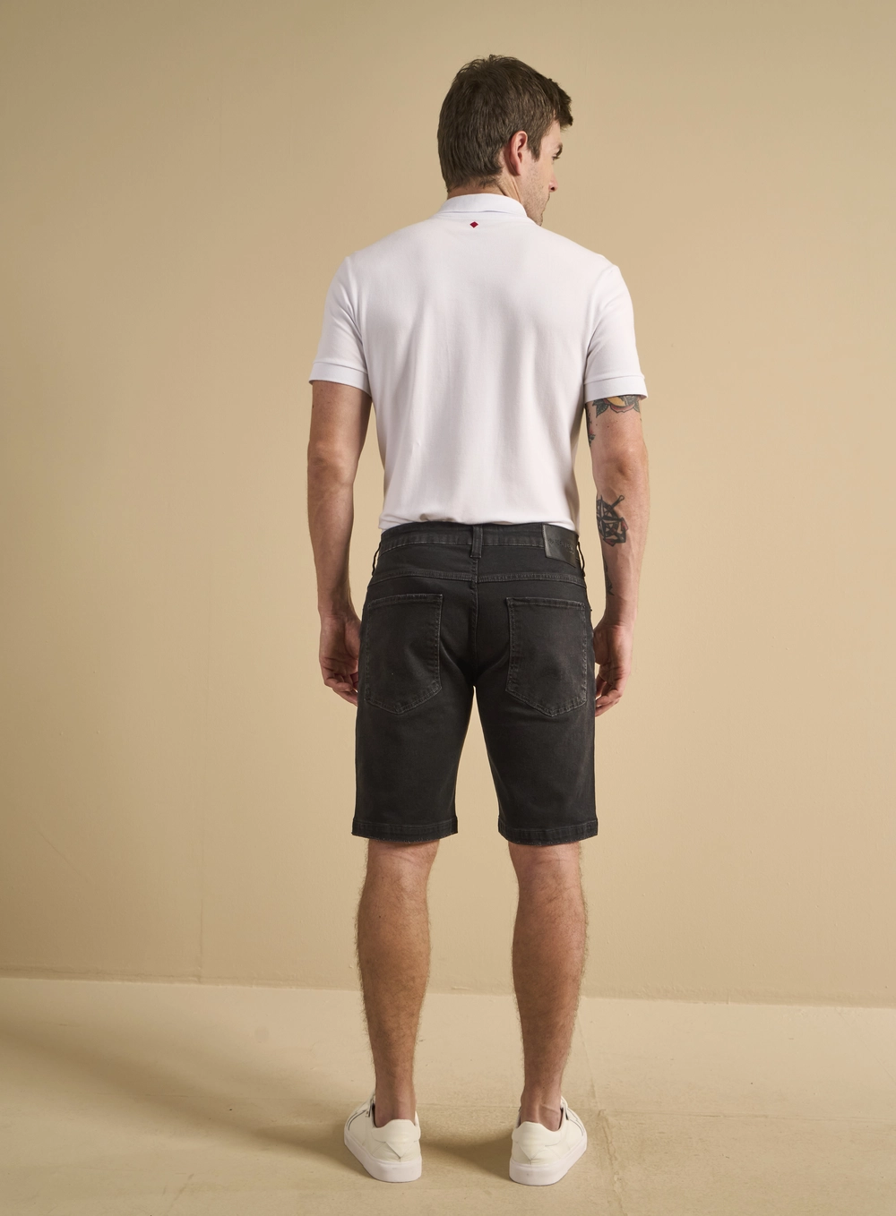 Bermuda Jeans Masculina - Paul Slim Indigo Preto 2