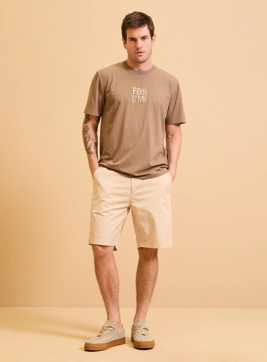 Bermuda Alfaiataria Masculina St Barths Bege