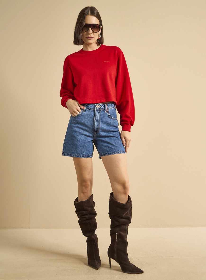 Bermuda Jeans Feminina - Ayra Índigo