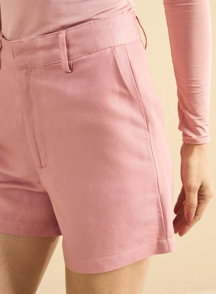 Short Alfaiataria Com Pences Frontais