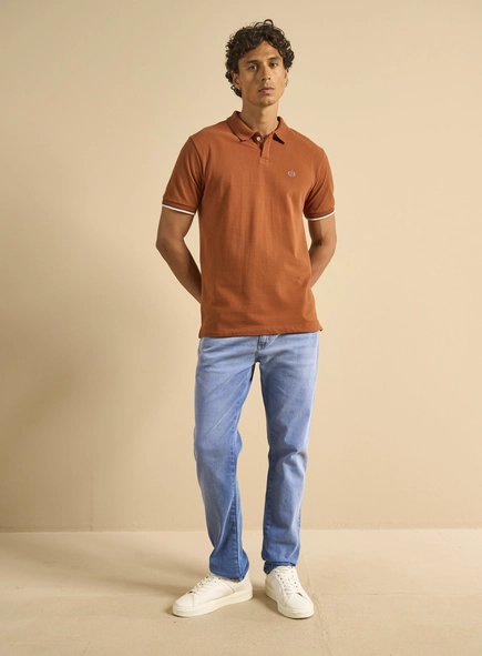 Polo Masculina Muscle Detalhe Frisos