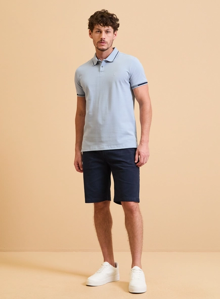 Polo Masculina Muscle Gola Jacquard