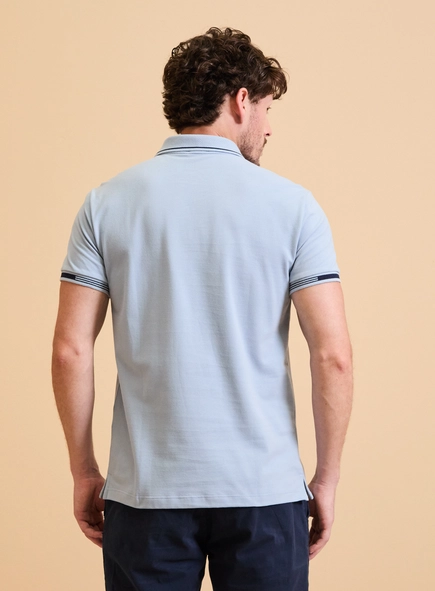 Polo Masculina Muscle Gola Jacquard