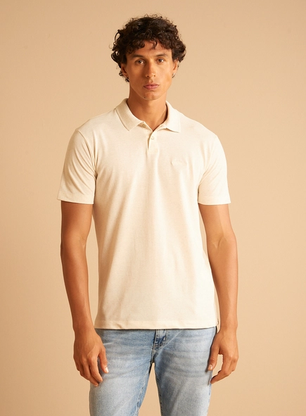 Polo Masculina Muscle Piquet Com Bordado