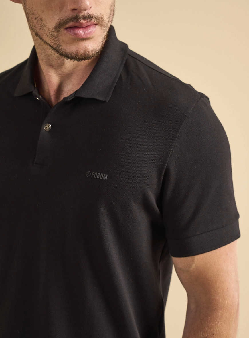 Polo Masculina Muscle Piquet Pima Preto
