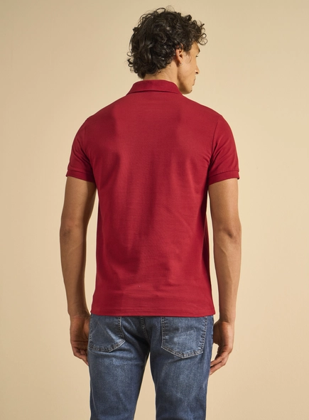 Polo Masculina Muscle Piquet Básica Bordado