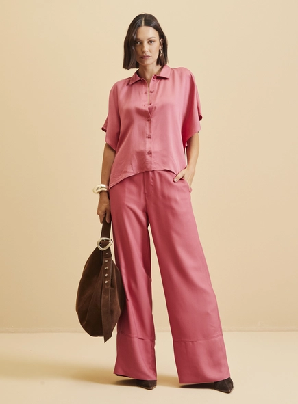 Camisa Feminina Ampla Manga Curta
