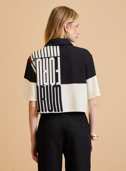 Camisa Feminina Reta Estampada