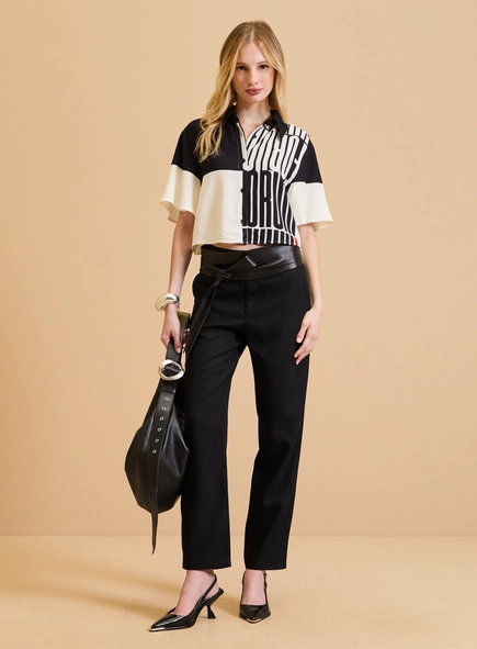 Camisa Feminina Reta Estampada