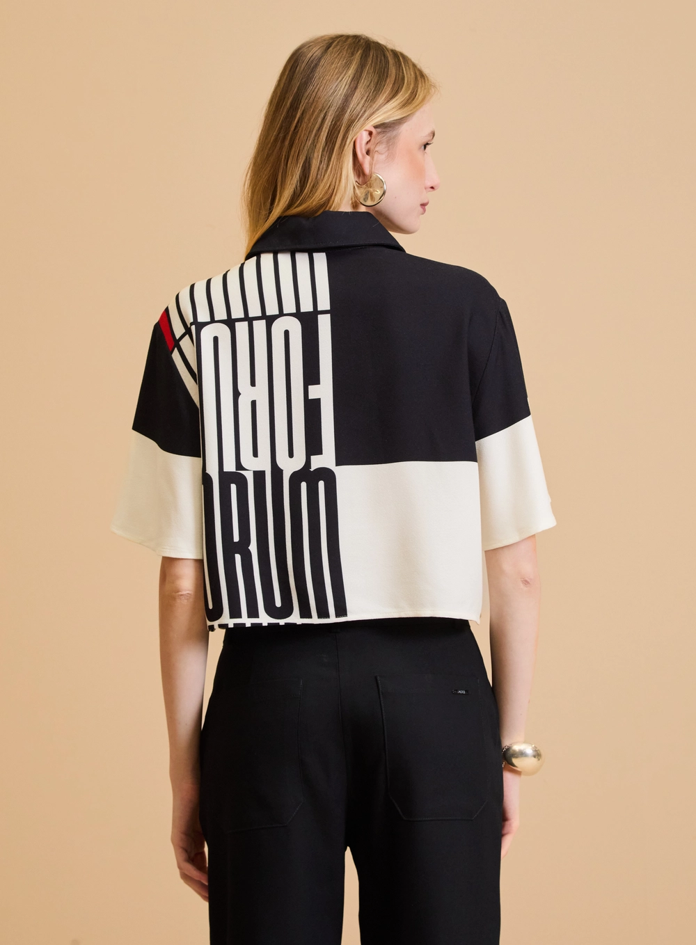 Camisa Feminina Reta Estampada Estampados 2