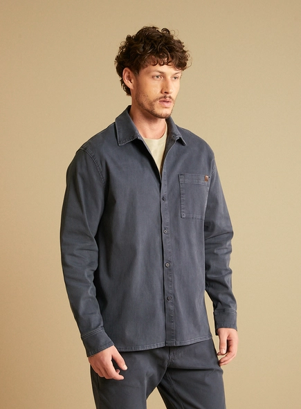 Camisa Sarja Masculina Over Shirt