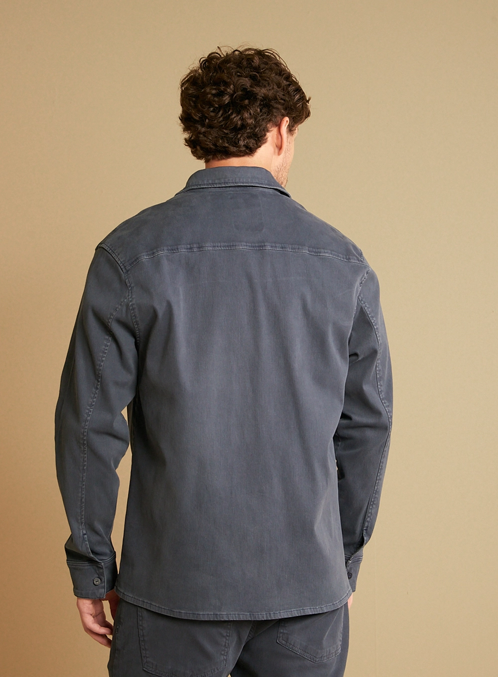Camisa Sarja Masculina Over Shirt Azul 2